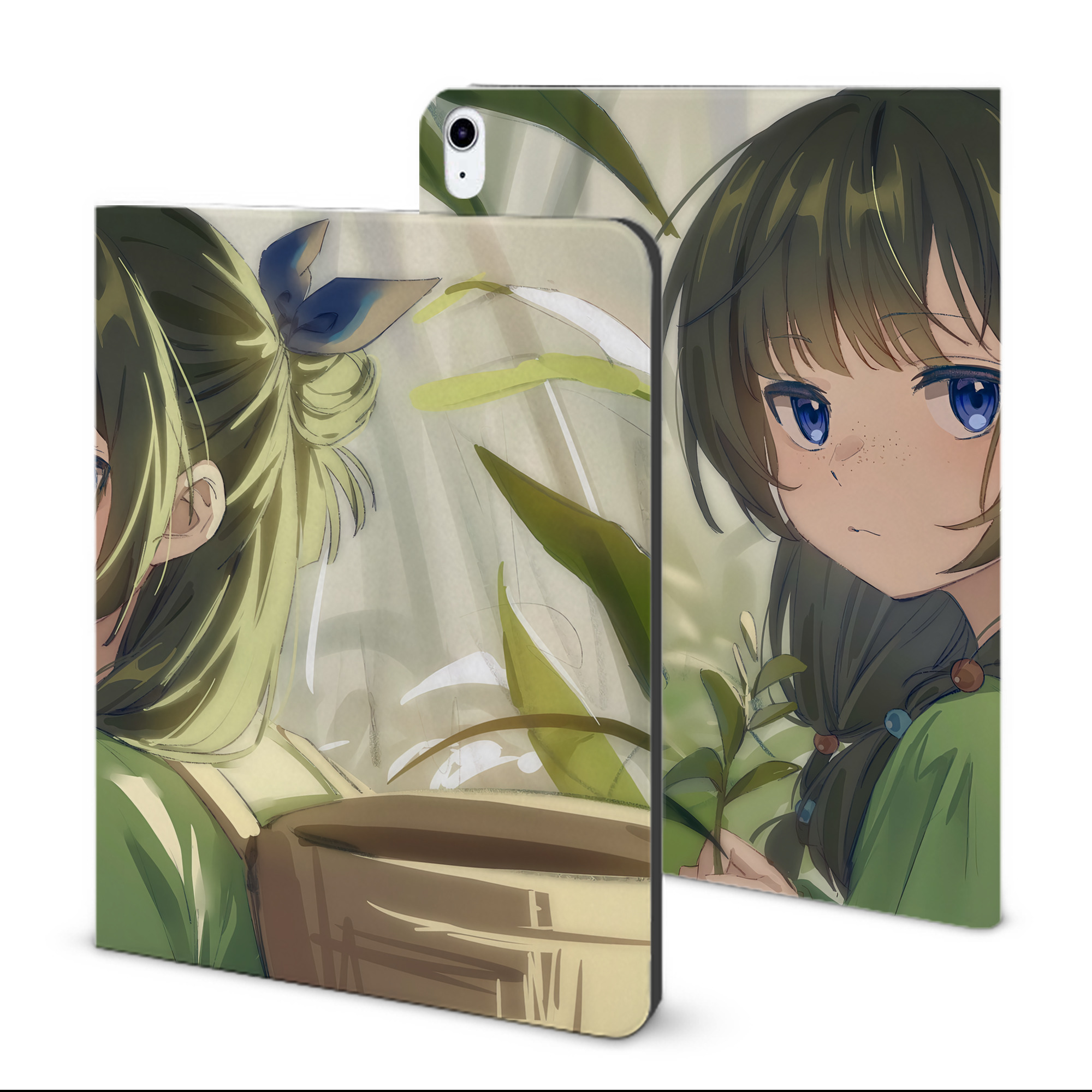 （画像用） 薬屋のひとりごと The Apothecary Diaries IPad ケース ブック型 PUレザー TPU 耐衝撃 軽量 薄型 ペン収納なし 全面保護 IPad 各モデル対応